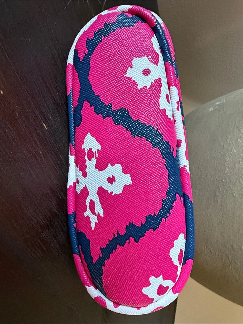 Pink Patterned Zip Pouch